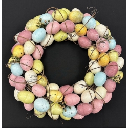 Colorful Egg Wreath 17"